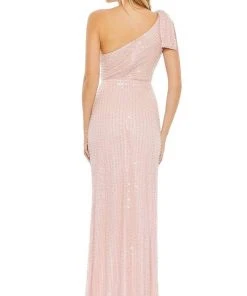 Mac Duggal - 93735 Pearl Beaded High Slit Gown