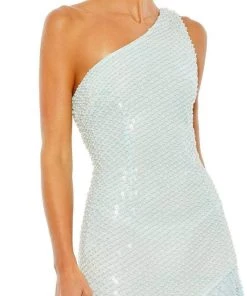 Mac Duggal - 93741 Pearl Beaded High Low Dress 9 Mac Duggal - 93741 Pearl Beaded High Low Dress