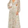 Mac Duggal 93746 - Bishop Sleeve Floral Chiffon Evening Dress