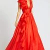 Mac Duggal Ballgowns - 48856H Ruffle Accent Sleeveless V Neck Ballgown