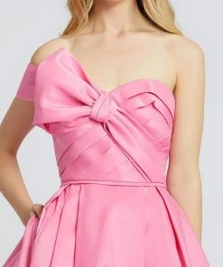 Mac Duggal Ballgowns - 48863H One Shoulder Bow Ballgown