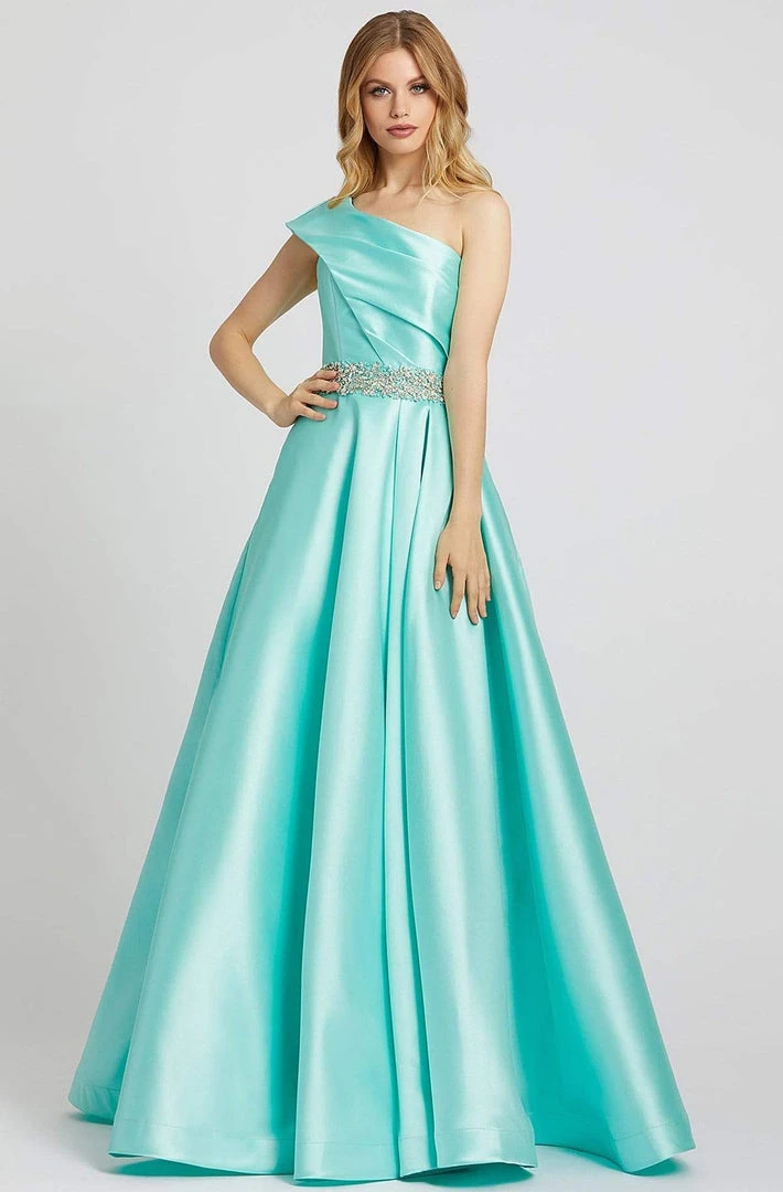 Mac Duggal Ballgowns - 67101H Beaded Accent One Shoulder Neckline Gown 3 Mac Duggal Ballgowns - 67101H Beaded Accent One Shoulder Neckline Gown