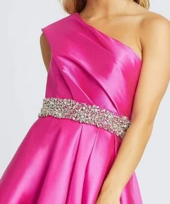 Mac Duggal Ballgowns - 67101H Beaded Accent One Shoulder Neckline Gown 9 Mac Duggal Ballgowns - 67101H Beaded Accent One Shoulder Neckline Gown