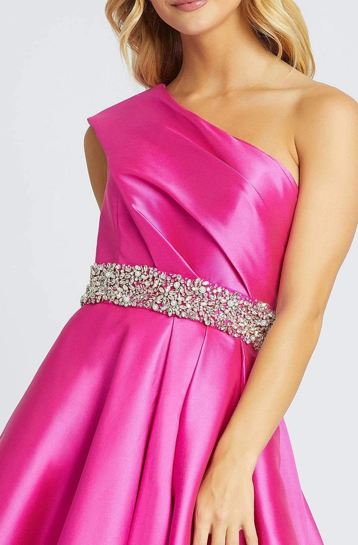 Mac Duggal Ballgowns - 67101H Beaded Accent One Shoulder Neckline Gown 6 Mac Duggal Ballgowns - 67101H Beaded Accent One Shoulder Neckline Gown