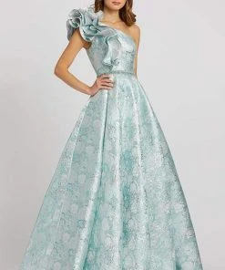 Mac Duggal Ballgowns - 79257H Ruffled Asymmetric Long Ballgown