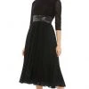 Mac Duggal Cocktail - 30750D Tea Length Pleated A-Line Dress