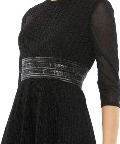 Mac Duggal Cocktail - 30750D Tea Length Pleated A-Line Dress