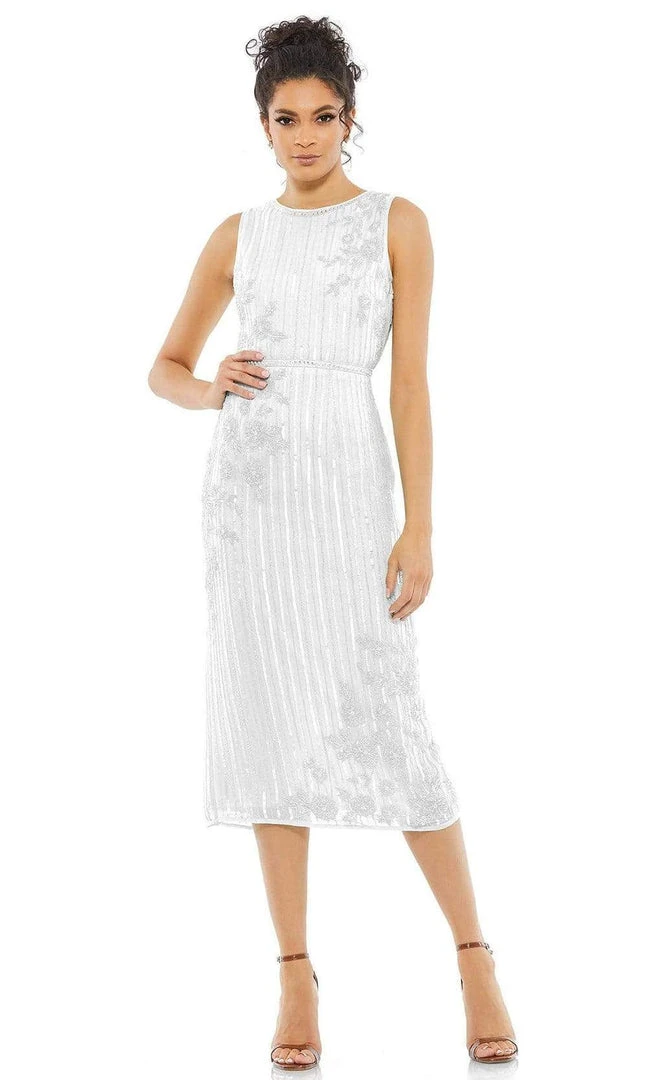 Mac Duggal Cocktail - 93592D Tea Length Beaded Jewel Dress 7 Mac Duggal Cocktail - 93592D Tea Length Beaded Jewel Dress