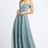 Mac Duggal Couture - 20121D Crystal Beaded Off-Shoulder A-line Dress