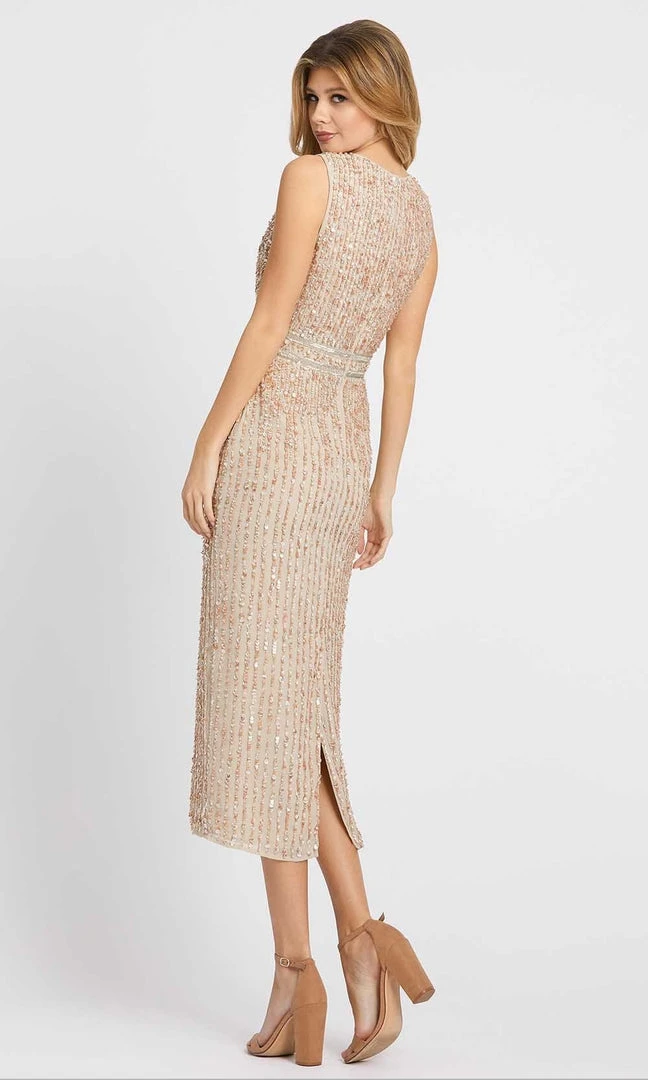 Mac Duggal Evening - 10509D Embellished Scoop Neck Tea Length Dress 4 Mac Duggal Evening - 10509D Embellished Scoop Neck Tea Length Dress