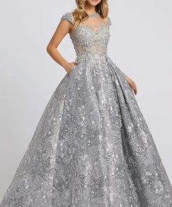 Mac Duggal Evening - 12308D Pearl Beaded Embroidered Ballgown