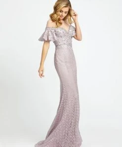 Mac Duggal Evening - 20140D Embroidered Illusion Sheath Evening Gown