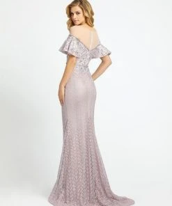 Mac Duggal Evening - 20140D Embroidered Illusion Sheath Evening Gown