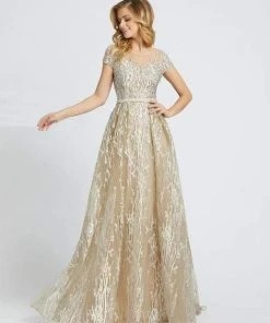 Mac Duggal Evening - 20141D Embroidered Illusion Yoke Evening Gown 12 Mac Duggal Evening - 20141D Embroidered Illusion Yoke Evening Gown