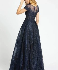Mac Duggal Evening - 20141D Embroidered Illusion Yoke Evening Gown