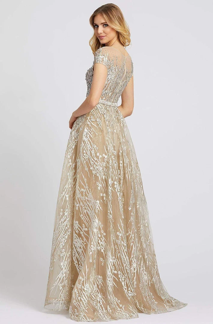 Mac Duggal Evening - 20141D Embroidered Illusion Yoke Evening Gown 8 Mac Duggal Evening - 20141D Embroidered Illusion Yoke Evening Gown