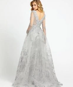 Mac Duggal Evening - 20157D Embroidered Plunging V-Neck Dress