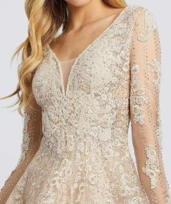Mac Duggal Evening - 20212D Long Sleeve Embroidered A-Line Gown 7 Mac Duggal Evening - 20212D Long Sleeve Embroidered A-Line Gown