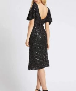 Mac Duggal Evening - 4988D Plunging V-Neck Cold Shoulder Dress