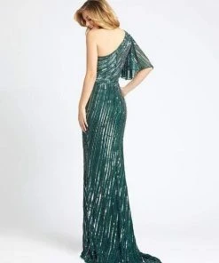Mac Duggal Evening - 5000D Sequined One Shoulder Sheath Dress 5 Mac Duggal Evening - 5000D Sequined One Shoulder Sheath Dress