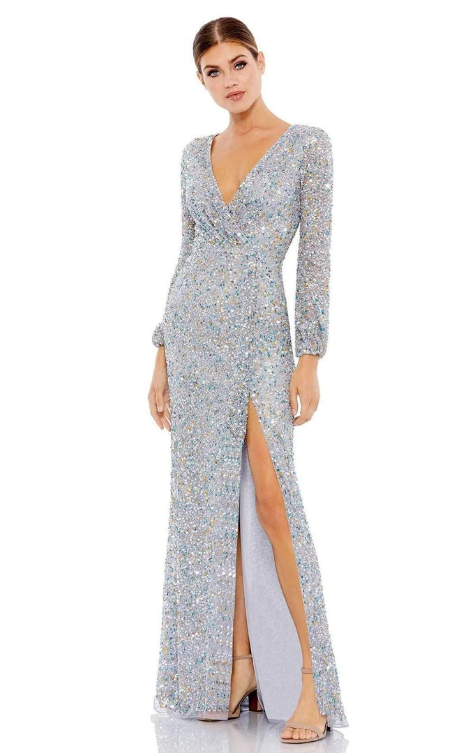 Mac Duggal Evening - 5213D Plunging V-Neck Sheath Dress 3 Mac Duggal Evening - 5213D Plunging V-Neck Sheath Dress