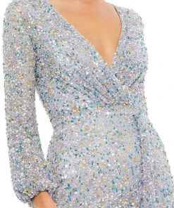 Mac Duggal Evening - 5213D Plunging V-Neck Sheath Dress 7 Mac Duggal Evening - 5213D Plunging V-Neck Sheath Dress