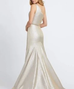 Mac Duggal Evening - 66975D Asymmetric Fitted Long Trumpet Gown