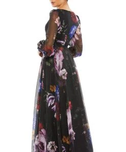 Mac Duggal Evening - 67872D Floral A-Line Evening Dress