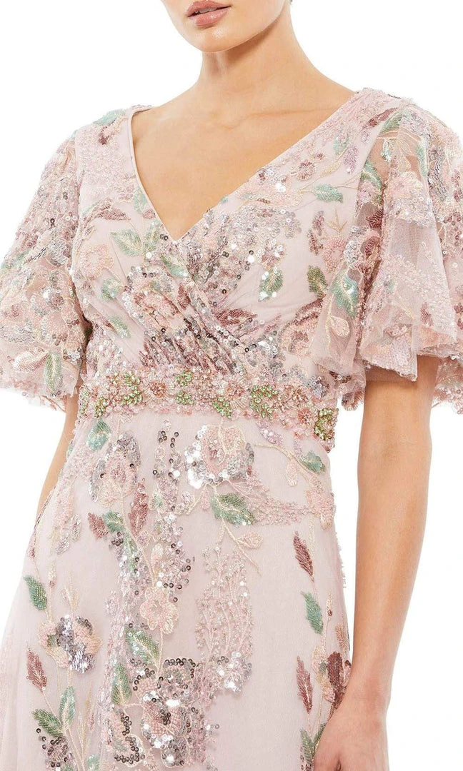 Mac Duggal Evening - 67880D Short Flutter Sleeves A-Line Dress 5 Mac Duggal Evening - 67880D Short Flutter Sleeves A-Line Dress