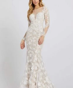 Mac Duggal Evening - 79272D Embroidered Lace Sheer Trumpet Dress