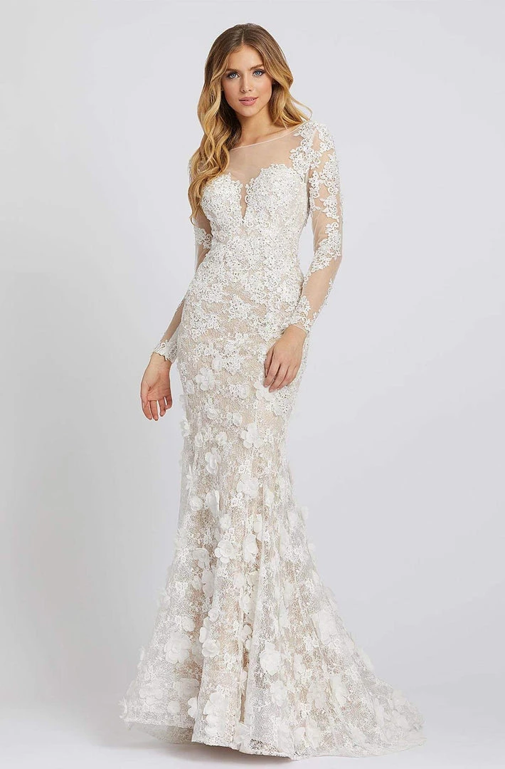 Mac Duggal Evening - 79272D Embroidered Lace Sheer Trumpet Dress 3 Mac Duggal Evening - 79272D Embroidered Lace Sheer Trumpet Dress