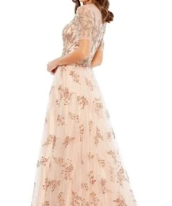 Mac Duggal Evening - 79317D Sequin Beaded A-Line Dress