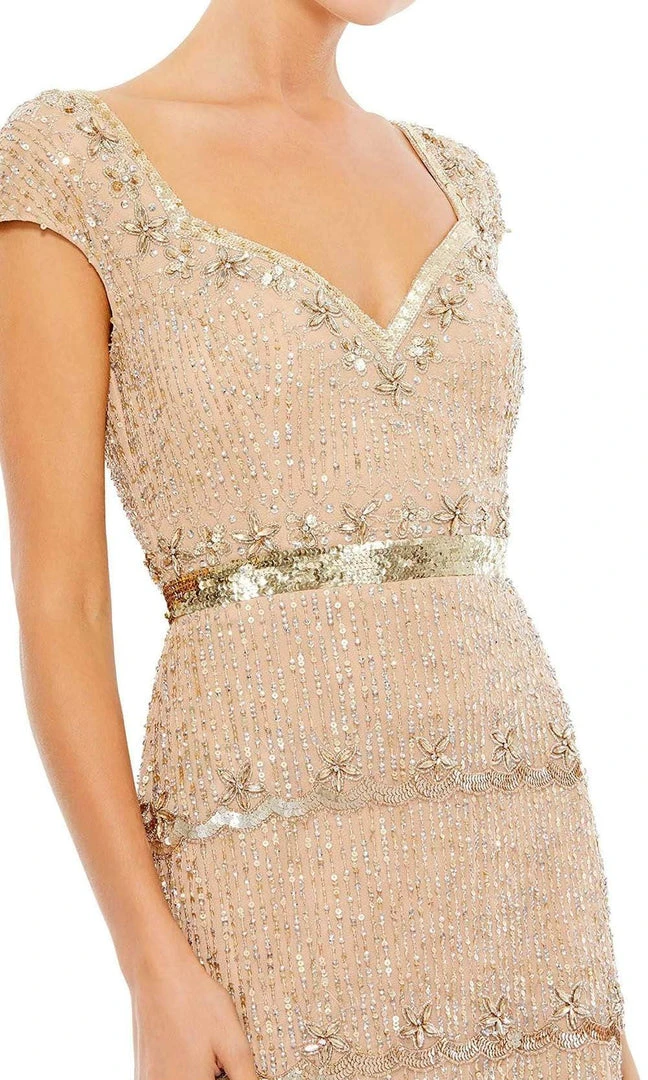 Mac Duggal Evening - 9089D Beaded And Sequined Column Gown 5 Mac Duggal Evening - 9089D Beaded And Sequined Column Gown