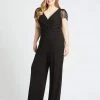 Mac Duggal Fabulouss - 48888F Eyelash Laced Sleeves Long Jumpsuit 2 Mac Duggal Fabulouss - 48888F Eyelash Laced Sleeves Long Jumpsuit