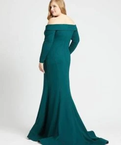 Mac Duggal Fabulouss - 48893F Off-Shoulder Long Sleeves Trumpet Gown