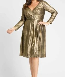 Mac Duggal Fabulouss - 49224F Long Sleeve V Neck Sheath Dress