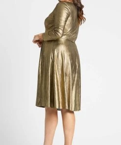 Mac Duggal Fabulouss - 49224F Long Sleeve V Neck Sheath Dress