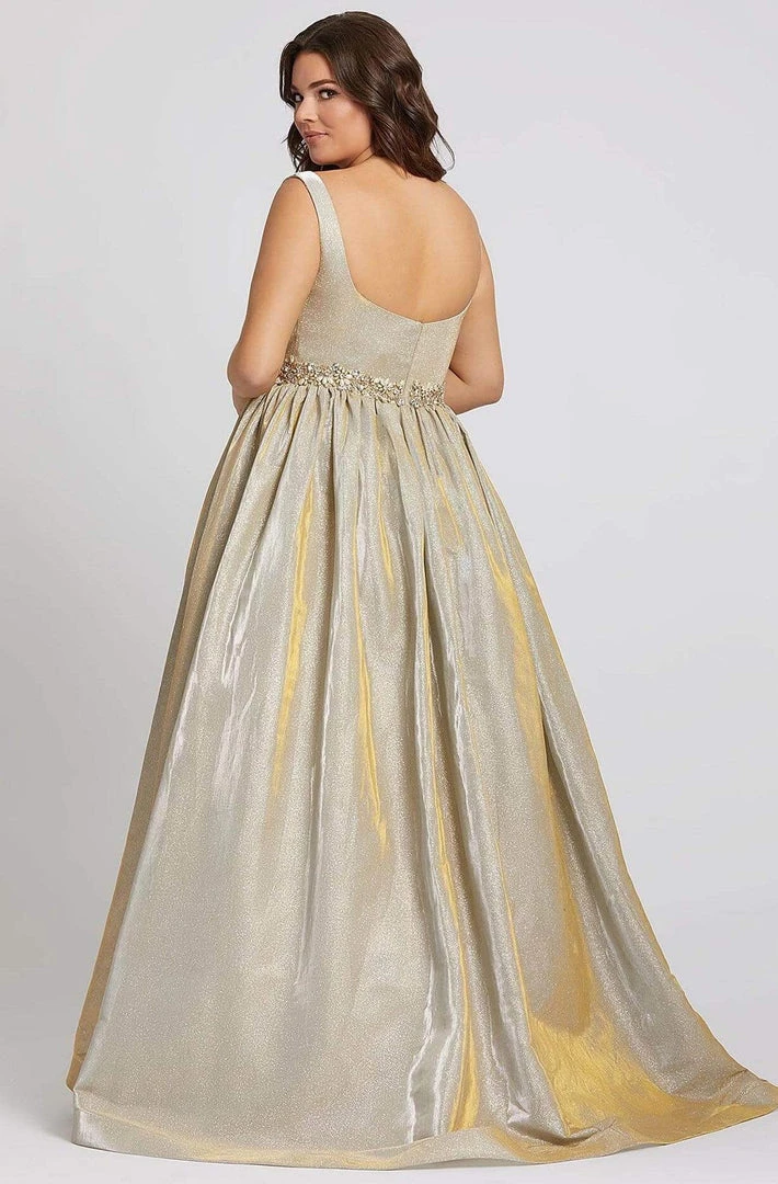 Mac Duggal Fabulouss - 66817F Jeweled Scoop Metallic Brocade Ballgown 4 Mac Duggal Fabulouss - 66817F Jeweled Scoop Metallic Brocade Ballgown