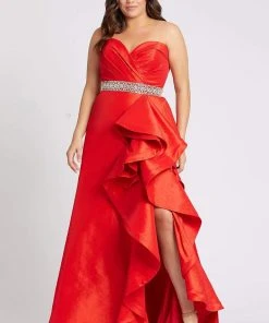 Mac Duggal Fabulouss - 67215F Strapless Beaded Band A-line Dress