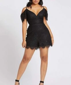 Mac Duggal Fabulouss - 67220F Embroidered V-neck Romper With Overskirt 10 Mac Duggal Fabulouss - 67220F Embroidered V-neck Romper With Overskirt