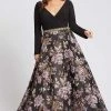 Mac Duggal Fabulouss - 77745F Long Sleeve Floral Printed Dress