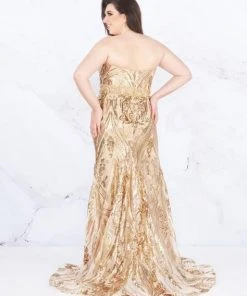 Mac Duggal Fabulouss - Bedazzled Trumpet Dress With Train 66828F