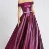 Mac Duggal Flash - 48881L Iridescent Off Shoulder A-Line Prom Gown 1 Mac Duggal Flash - 48881L Iridescent Off Shoulder A-Line Prom Gown