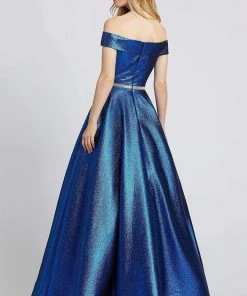 Mac Duggal Flash - 48881L Iridescent Off Shoulder A-Line Prom Gown 8 Mac Duggal Flash - 48881L Iridescent Off Shoulder A-Line Prom Gown
