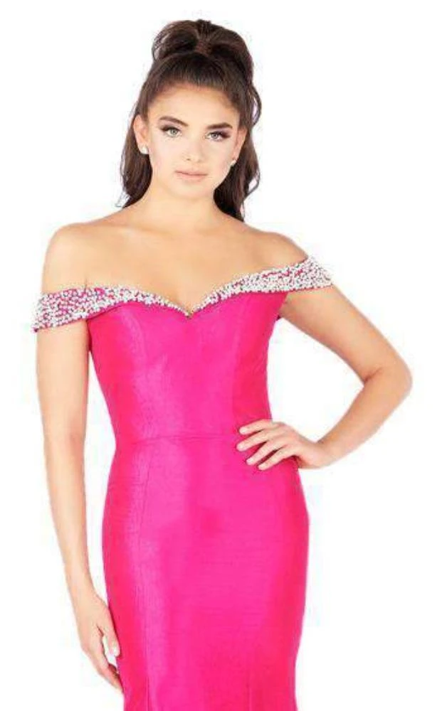 Mac Duggal Flash - Pearl Beaded In Midnight Blue 66900L 7 Mac Duggal Flash - Pearl Beaded In Midnight Blue 66900L