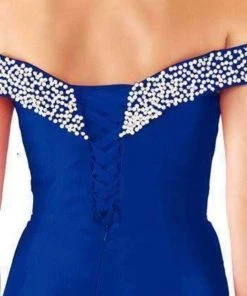 Mac Duggal Flash - Pearl Beaded In Midnight Blue 66900L 15 Mac Duggal Flash - Pearl Beaded In Midnight Blue 66900L