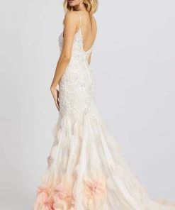 Mac Duggal Prom - 11116M Embroidered Deep V-neck Mermaid Dress