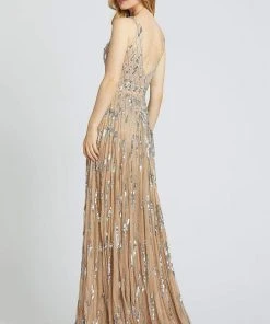 Mac Duggal Prom - 5172M V-Neck Pleated A-Line Evening Dress