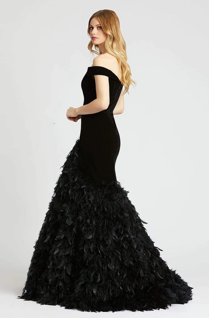 Mac Duggal Prom - 67313M Off-Shoulder Feathered Mermaid Dress 4 Mac Duggal Prom - 67313M Off-Shoulder Feathered Mermaid Dress