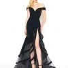 Mac Duggal - Velvet Off-Shoulder Trumpet Evening Gown 66586R 1 Mac Duggal - Velvet Off-Shoulder Trumpet Evening Gown 66586R